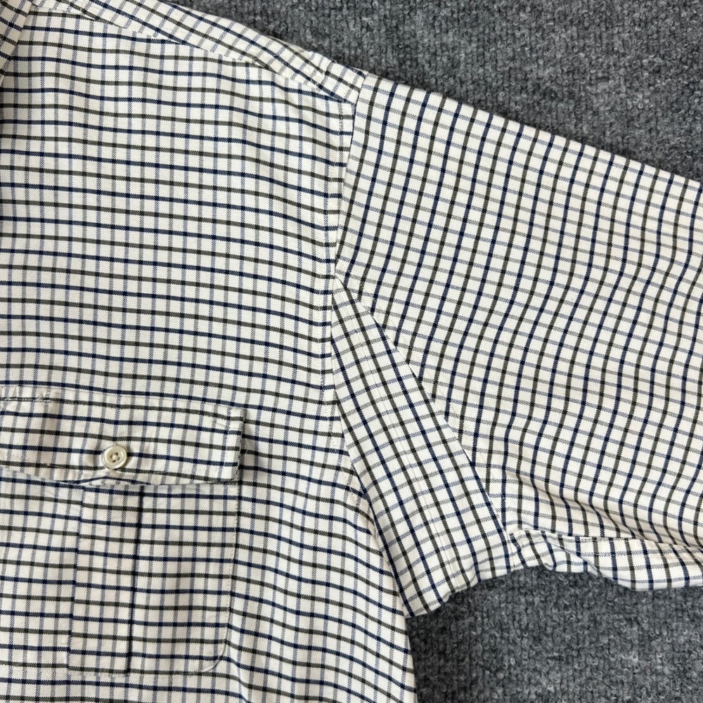 Willis & Geiger Dress Shirt Men 16/35 White Tattersall Check Cotton Button Down - Picture 5 of 9